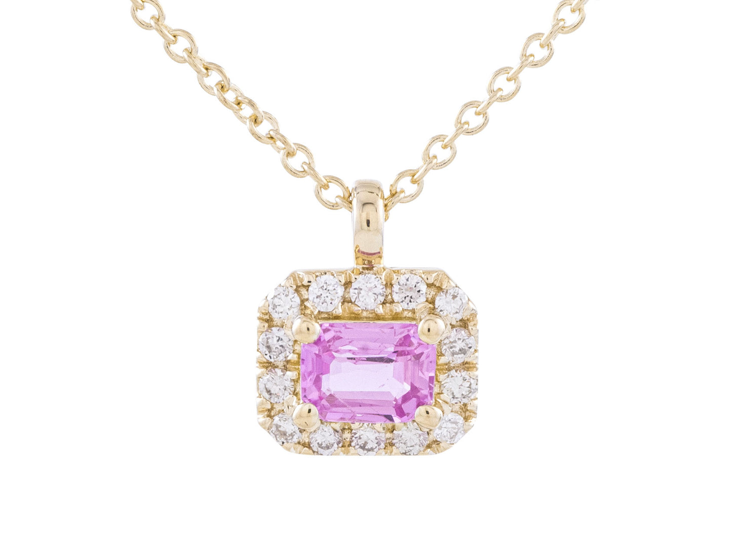 The Dainty Pink Sapphire & Diamond Necklace