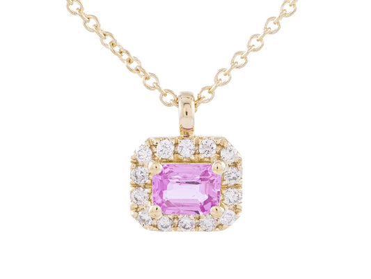 The Dainty Pink Sapphire & Diamond Necklace