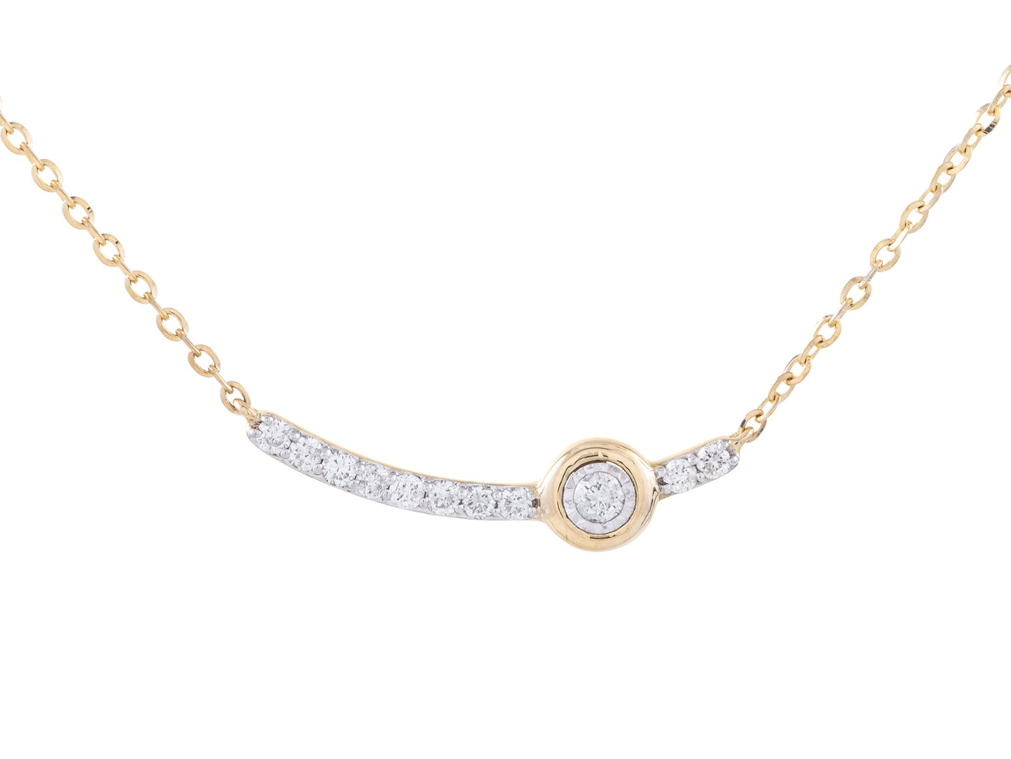 The Diamond Bezel Bar Necklace