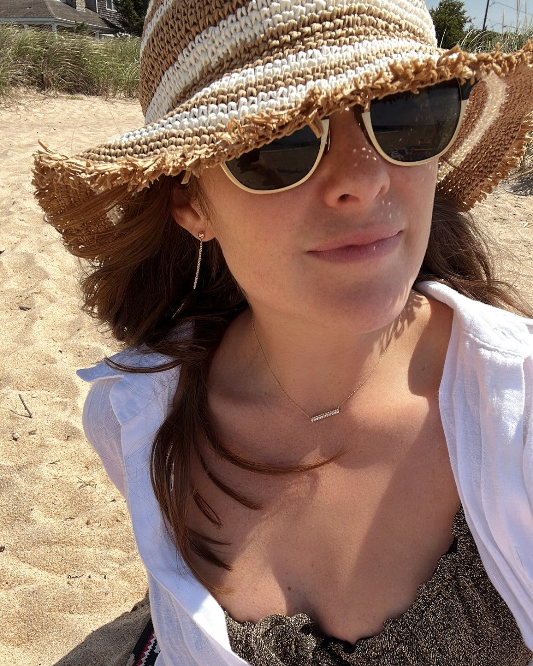 The 14K Yellow Gold Diamond Bar Minetta Necklace
