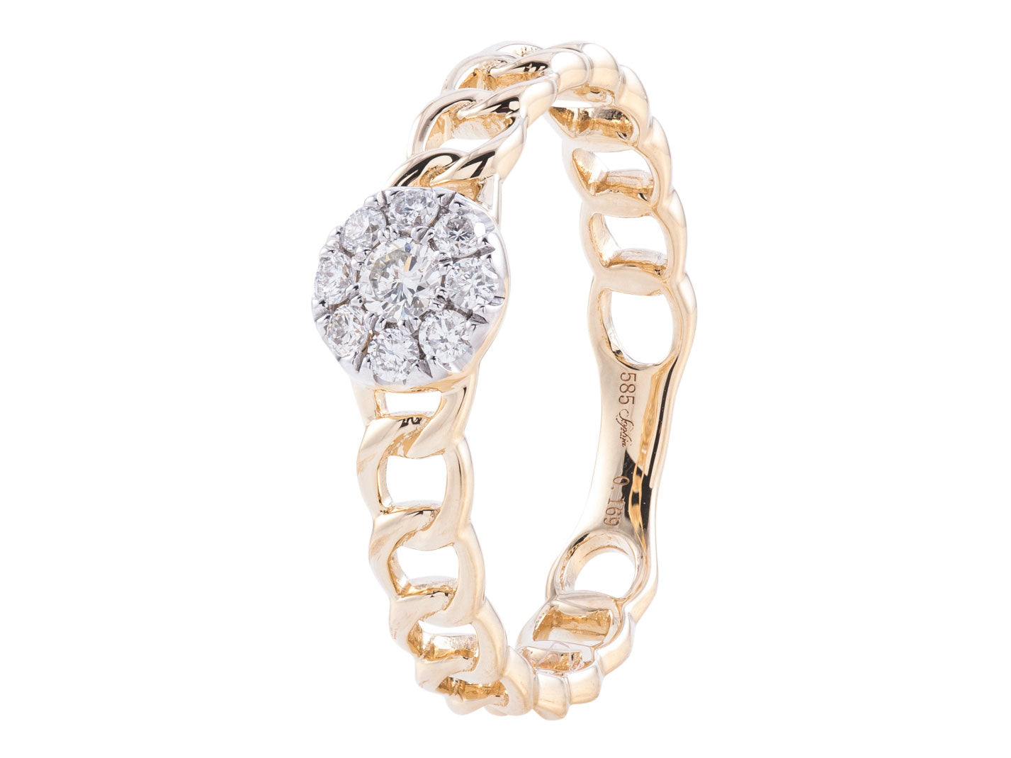 The Link & Diamonds Ring