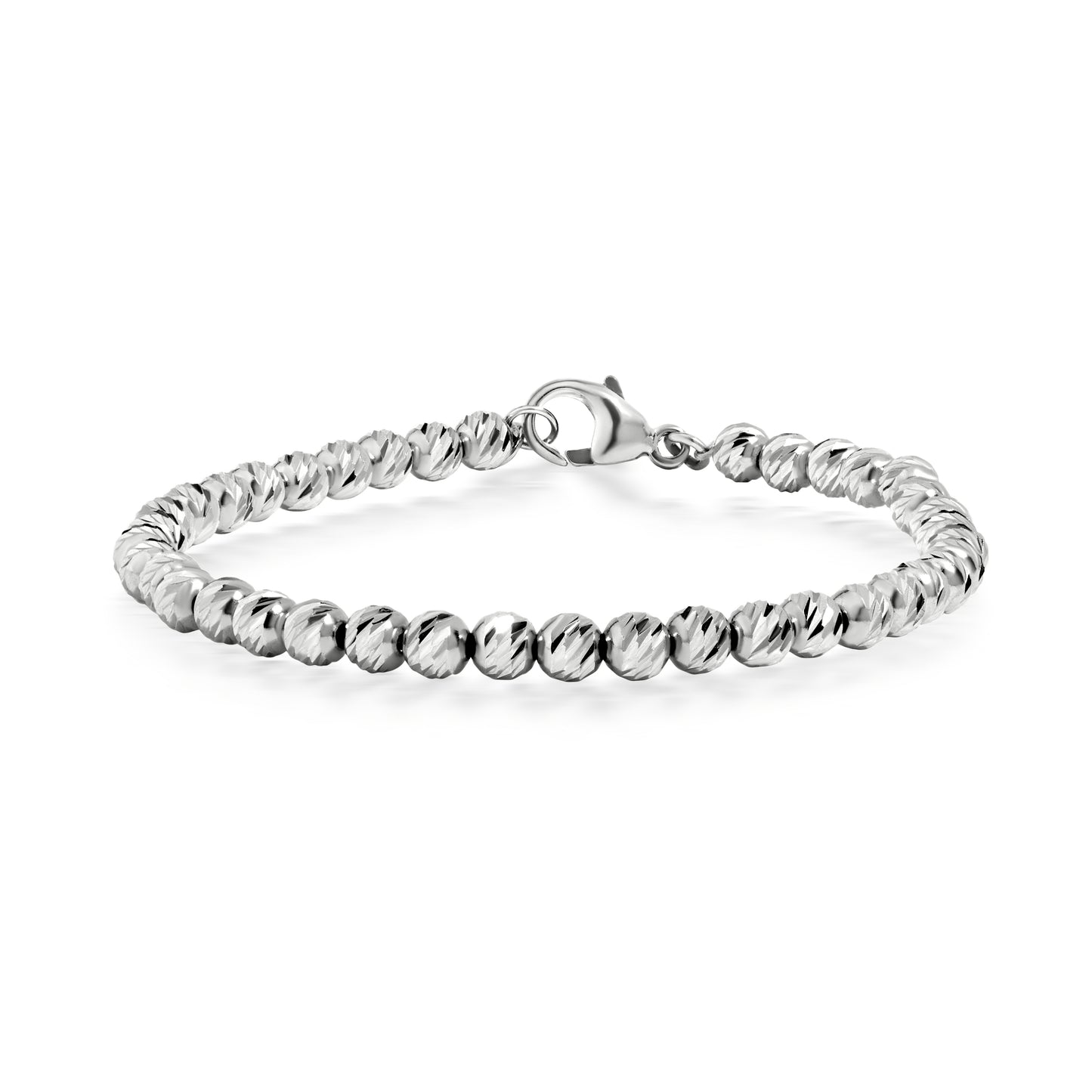 14K White Gold Lydia Beaded Bracelet