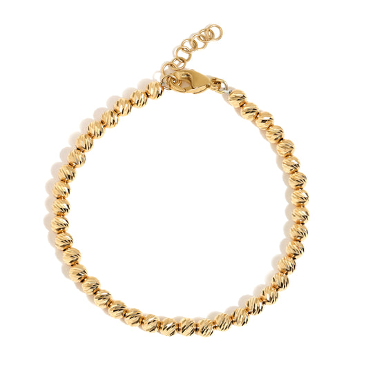 14K Yellow Gold Lydia Beaded Bracelet