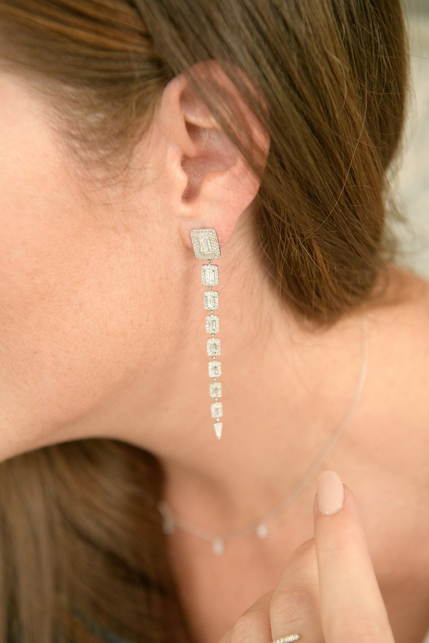 The 14K Yellow Gold Diamond GG Drop Earrings