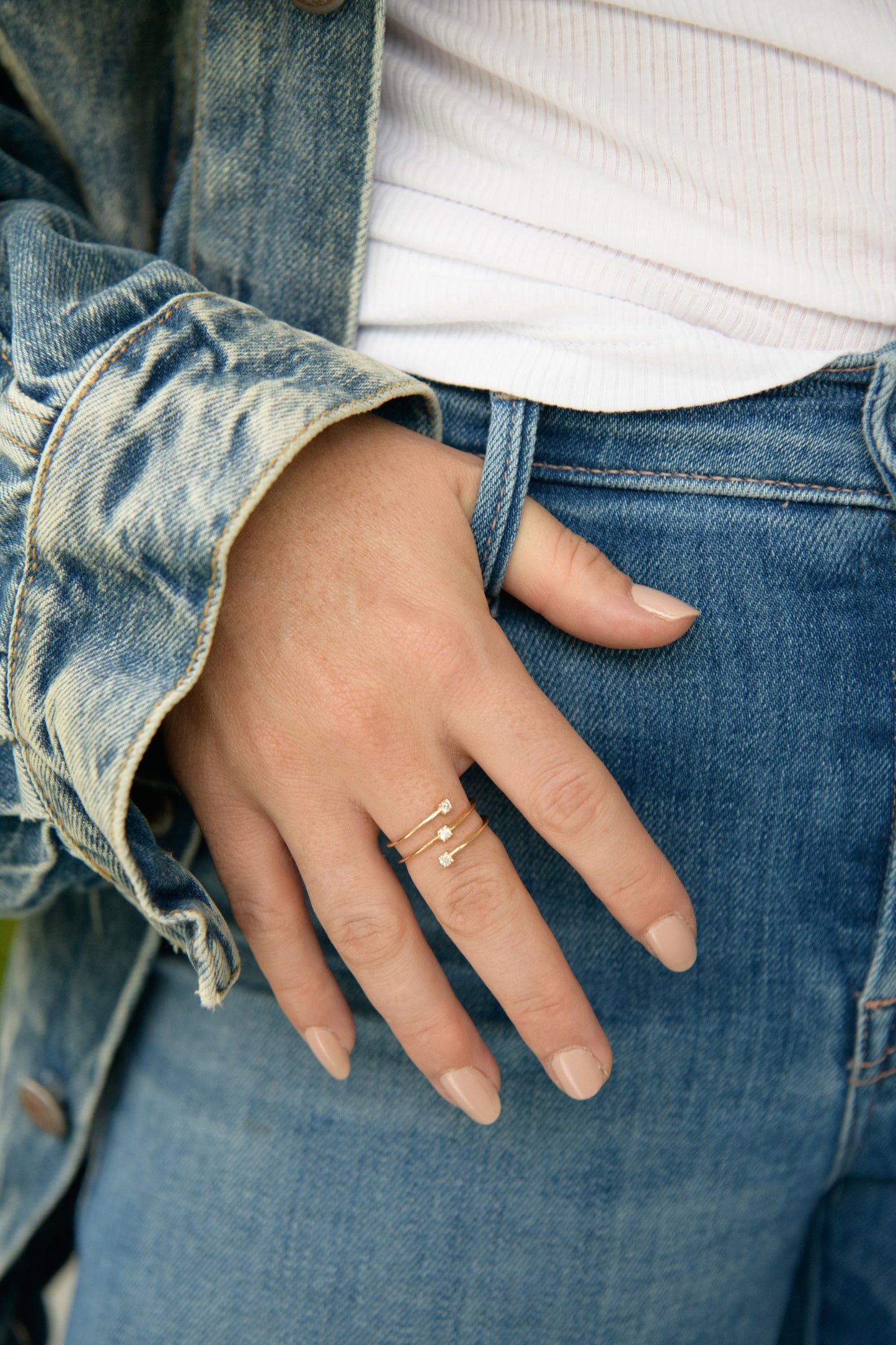 The 14K Yellow Gold Baxter Diamond Baxter Wrap Ring