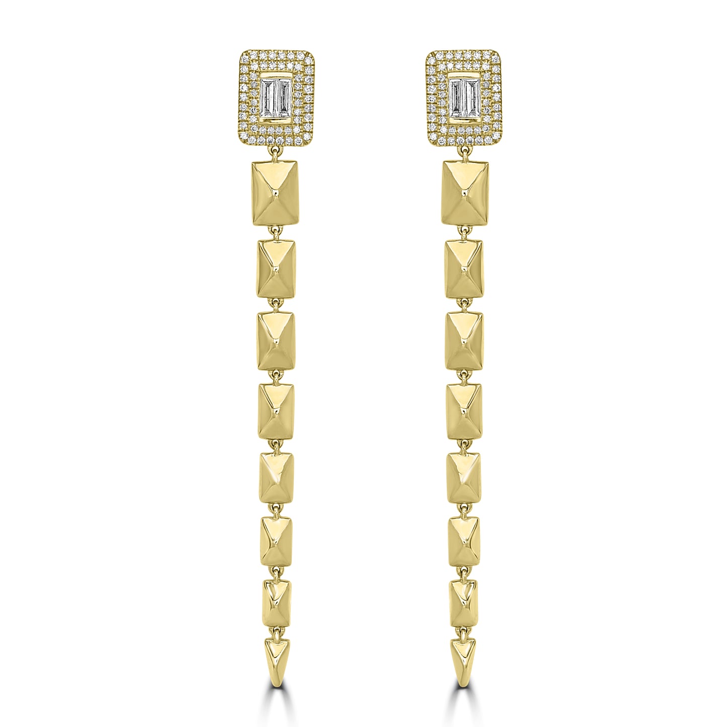 The 14K Yellow Gold Diamond GG Drop Earrings