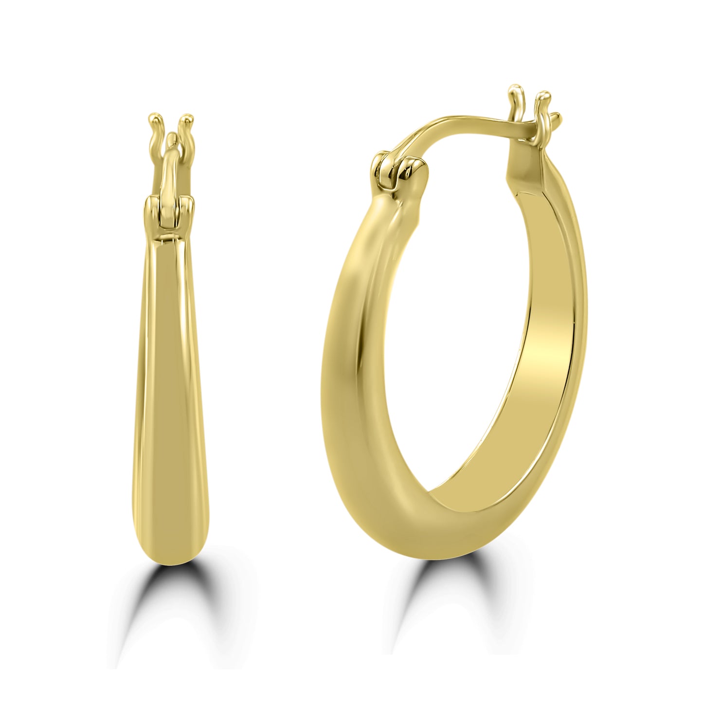 14K Yellow Gold Hoop Orchard Earrings