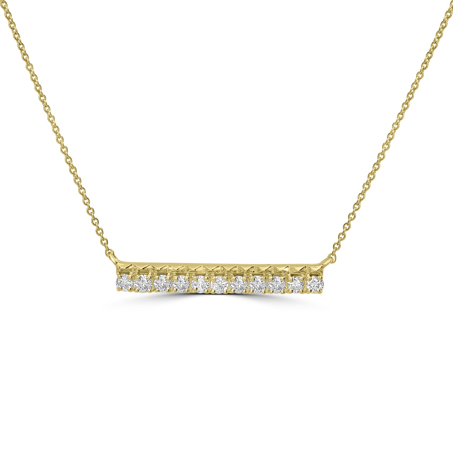 The 14K Yellow Gold Diamond Bar Minetta Necklace