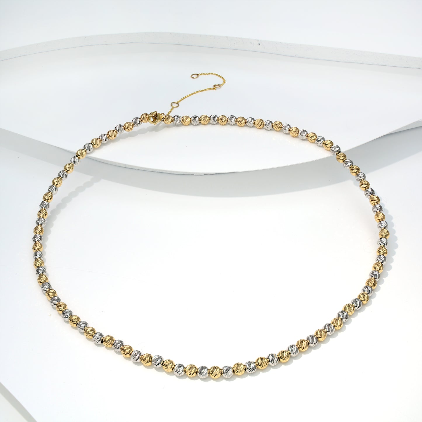 The Great Jones Necklace with 14K Yellow and White Gold Beads