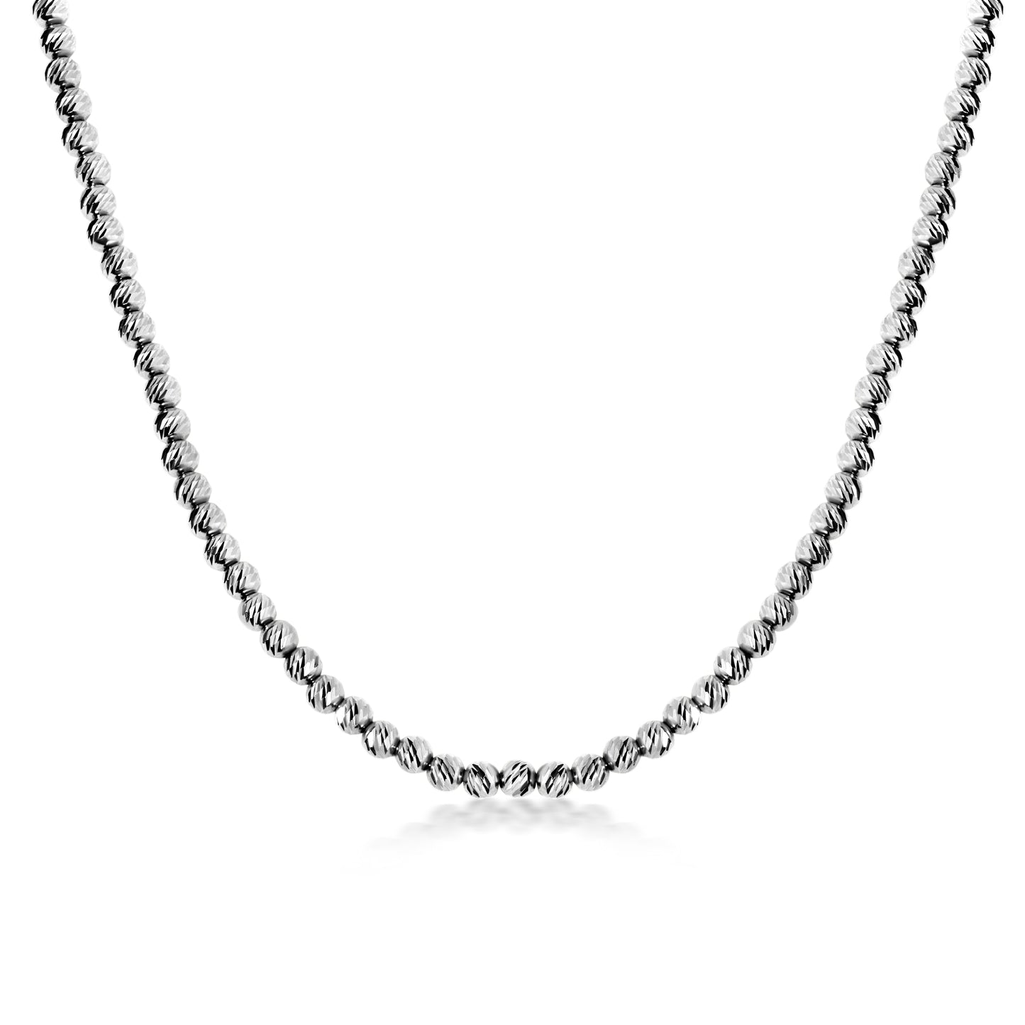 14K White Gold Lydia Beaded Necklace