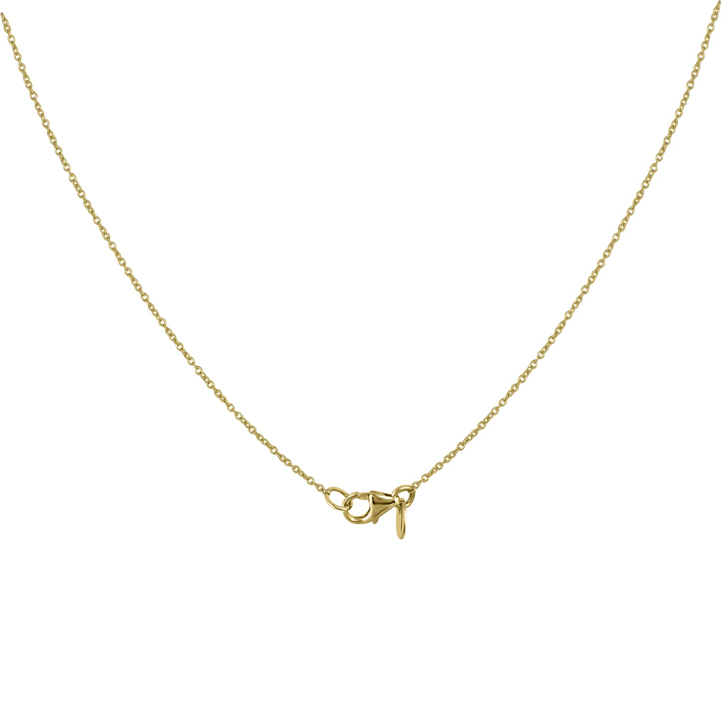14K Yellow Gold Chester Necklace with Round Cut Diamonds