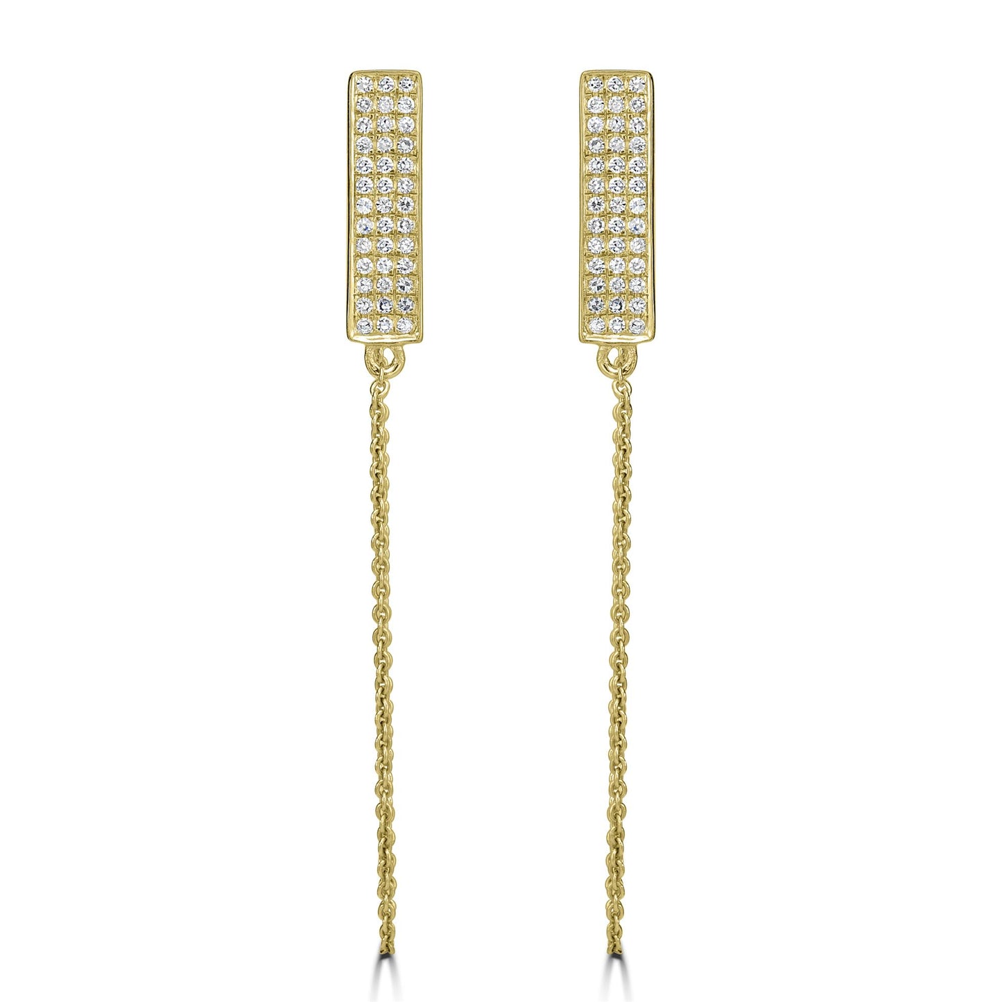 14K Yellow Gold Crosby Earrings with Diamond Studs