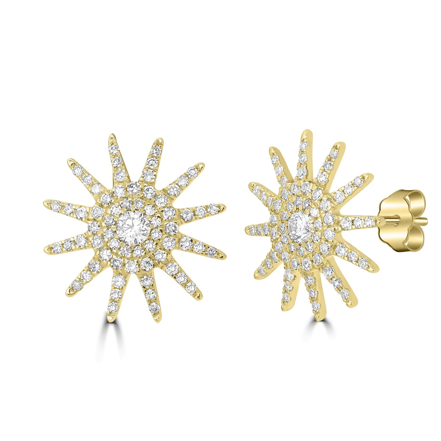 The Stardust Earrings-14K Yellow Gold with Diamonds