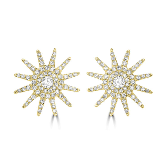 The Stardust Earrings-14K Yellow Gold with Diamonds