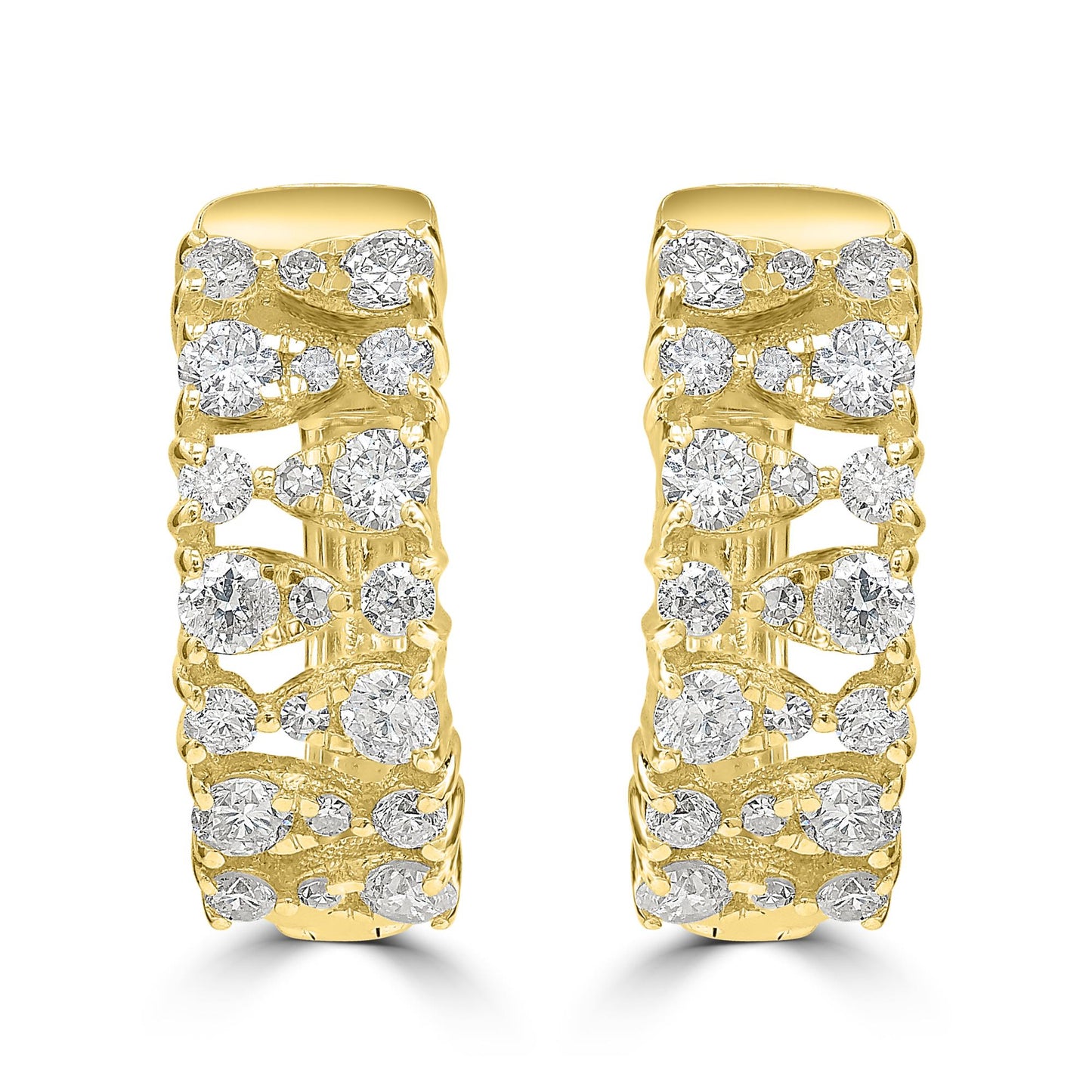 The 14K Yellow Gold Diamond Eldridge Hoop Earrings