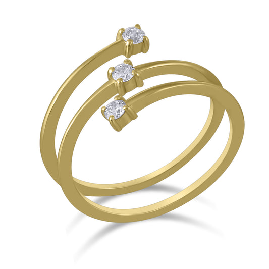 The 14K Yellow Gold Baxter Diamond Baxter Wrap Ring