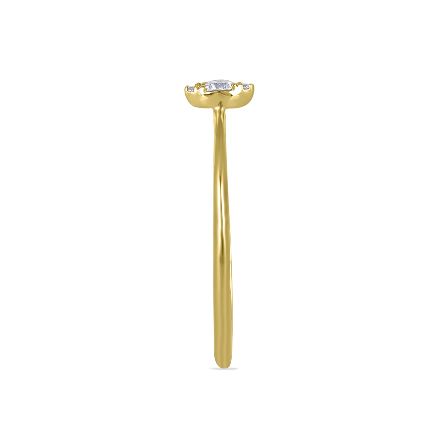 Small Oval 14K Gold & Diamond Ring