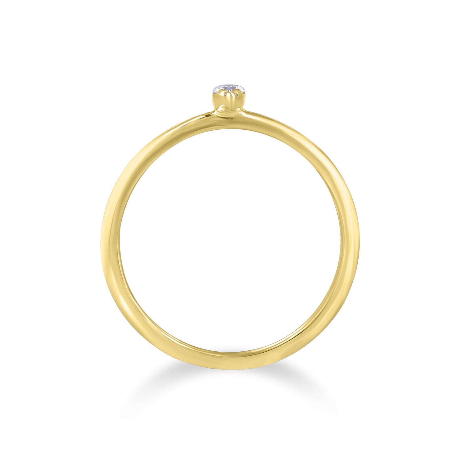 Small Oval 14K Gold & Diamond Ring