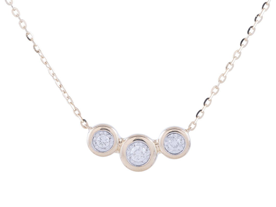 The Three Bezel Diamond Necklace