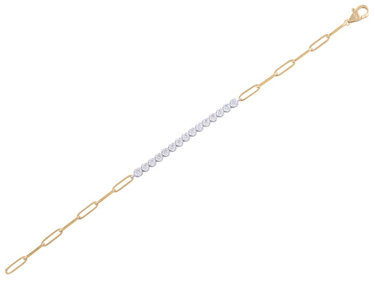 The Diamond Paperclip Bracelet