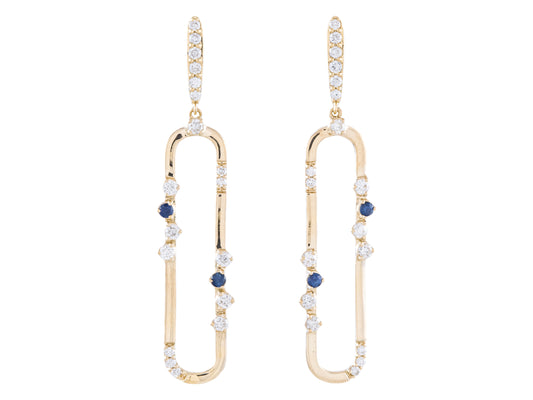 The Sapphire and Diamond Drop Earrings