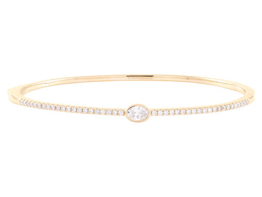 The Oval Diamond Bangle