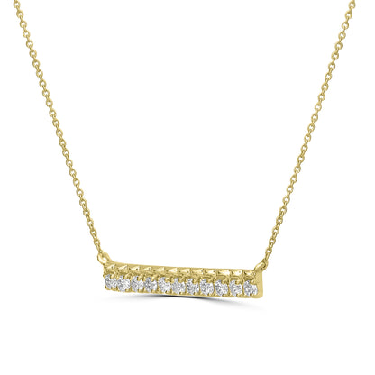 The 14K Yellow Gold Diamond Bar Minetta Necklace