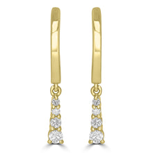 Load image into Gallery viewer, 14K Gold &amp; Diamond Drop Earrings
