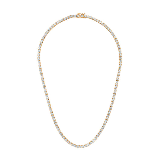 14K Yellow Gold Diamond Bailey Tennis Necklace