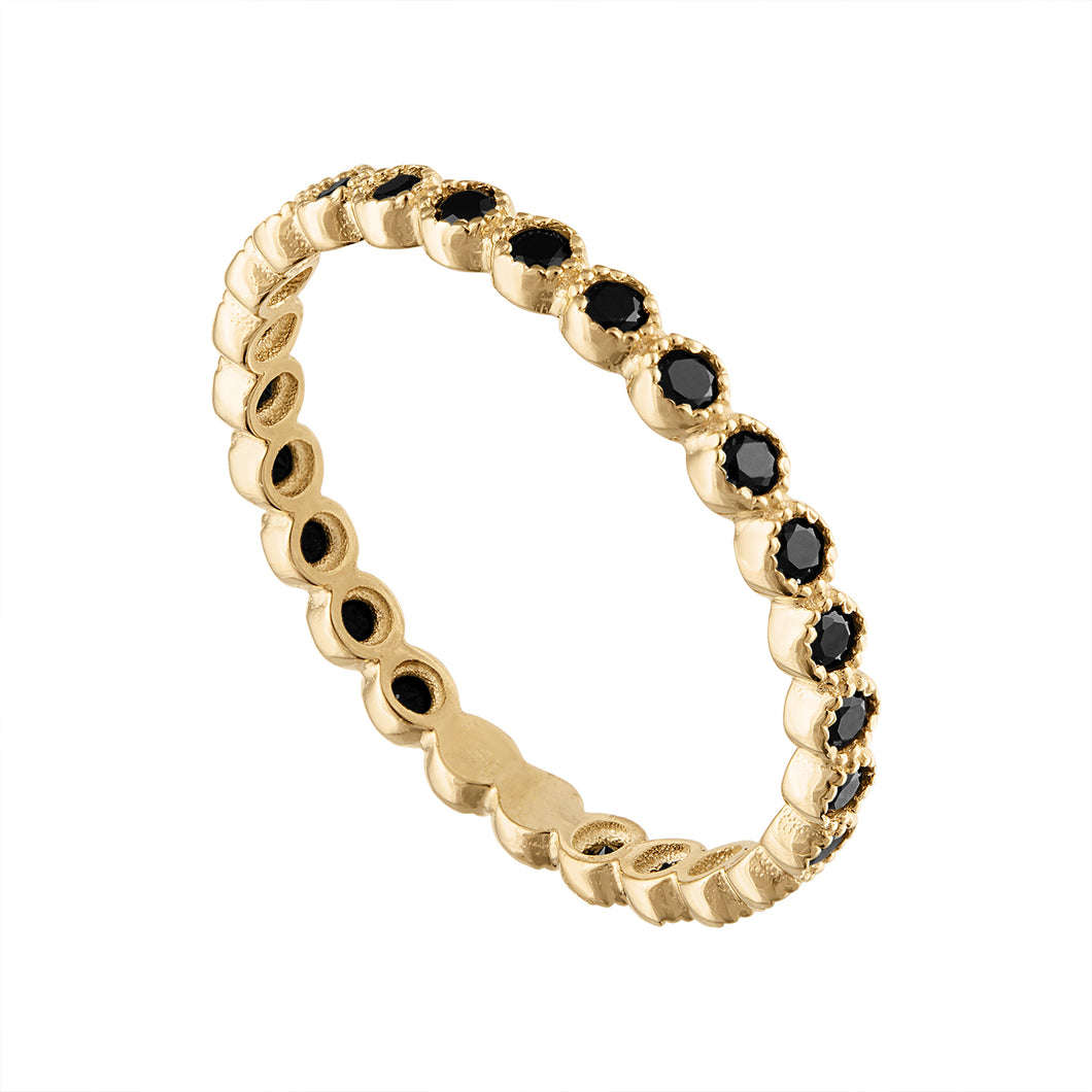 The Gold & Onyx Stacking Ring