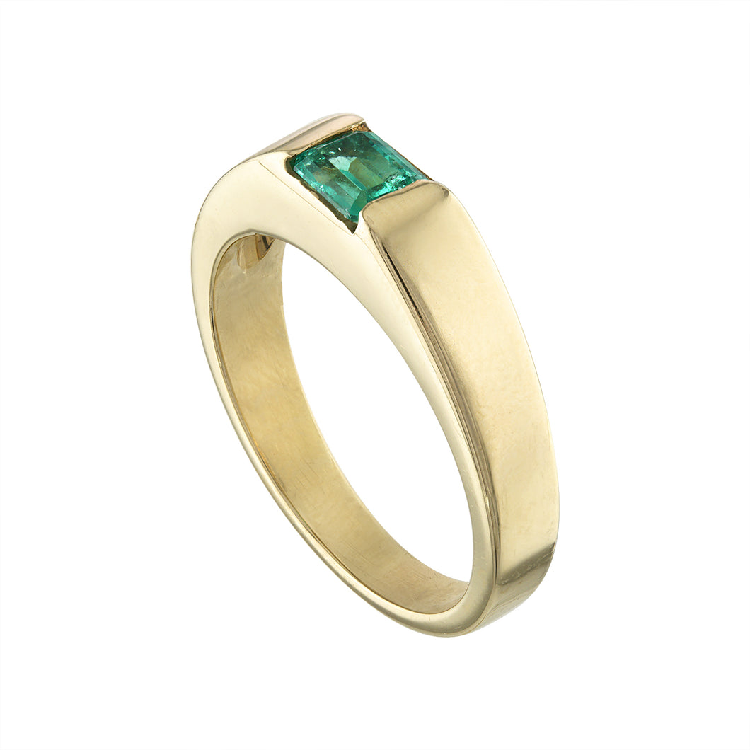 The Emerald & Bezel Ring