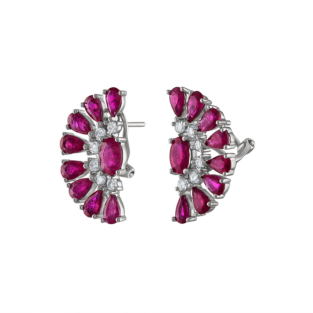 The Ruby Fan Earrings